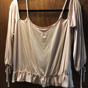 Cropped dusty pink top